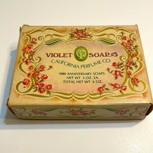 Vintage 1980 Avon anniversary soaps violet soaps 3oz. 2pack CA perfume Co.